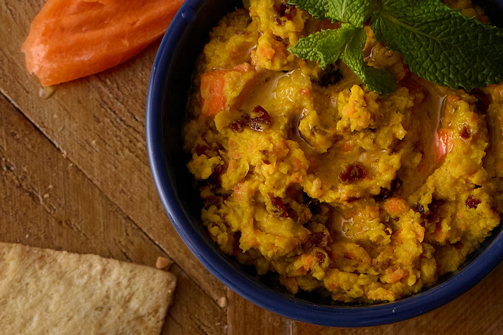 Carrot Hummus with Craisins Dried Cranberries