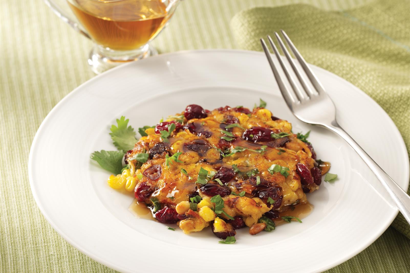 Chipotle Corn and Cranberry Fritters